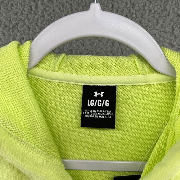 Under Armour Project Rock Heavyweight Terry Full-Zip Hoodie NWT Cropped sz large - Picture 6 of 15